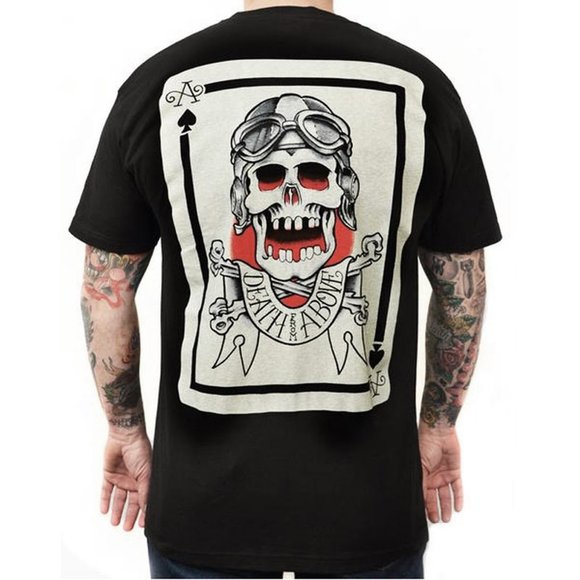 Discontinued! Death From Above Tattoo Art Men's Black Tee S M - Picture 1 of 4